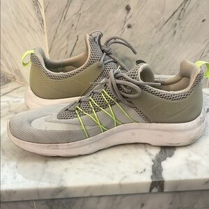 Nike Grey and Neon Green Athletic Shoes